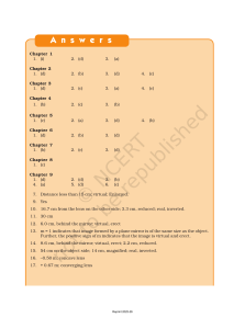 Physics Answer Key: Optics, Electricity, Magnetism