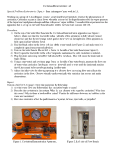 Cavitation Demonstration Lab Report