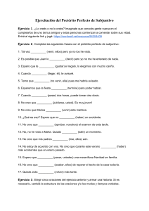 Ejercicios de Pret&eacute;rito Perfecto de Subjuntivo