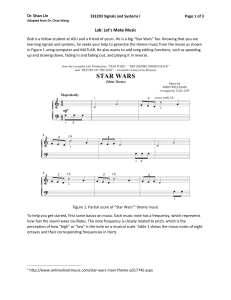 Lab: Generate Star Wars Theme with MATLAB (Signals and Systems)