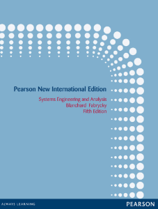 Systems Engineering and Analysis Textbook