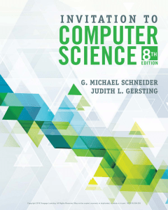 Invitation to Computer Science 8th Edition Textbook