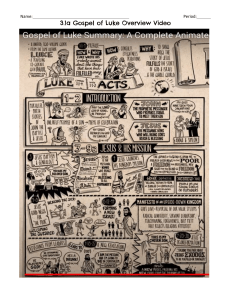 Gospel of Luke Overview Video Worksheet