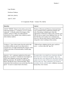 History Assignment: Analyzing Adelita Imagery & Intersectionality