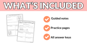 Quadratic Functions Guided Notes & Practice Workbook