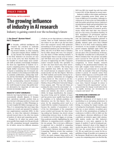 Industry's Growing Influence in AI Research
