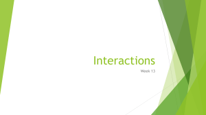Interactions Week 13: Physics Collisions & Angular Momentum