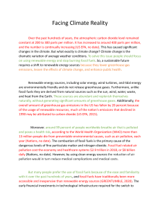 Climate Change and the Shift to Renewable Energy