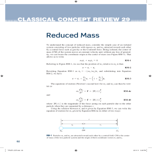 Reduced Mass - Classical Concept Review 29