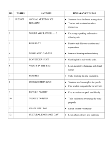 English Language Society Activity Plan 2025