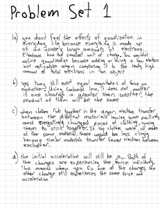 Problem Set 1: Physics Concepts (Quantization, Coulomb's Law, Static Electricity)