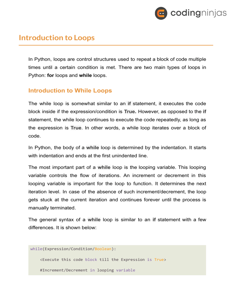 Introduction to Python Loops: While, For, and Control Statements