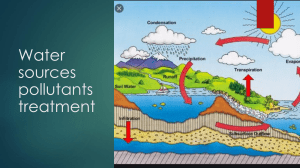 Water Sources, Pollutants, and Treatment Guide