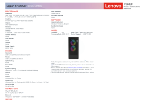 Lenovo Legion T7 34IAZ7 Specs