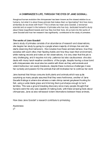 Jane Goodall and Chimpanzee Life: A Primatological Study
