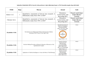 Faculty of Economics 2025 Scopus WoS Plan