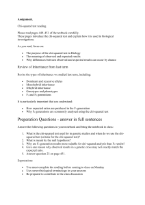 Biology Assignment: Chi-Squared Test and Inheritance Analysis