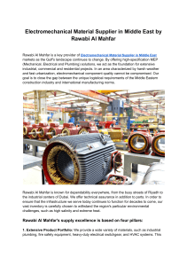Rawabi Al Mahfar: Electromechanical Material Supplier in Middle East