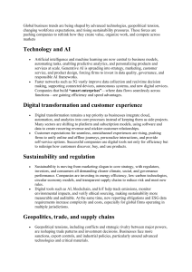 Global Business Trends: Tech, Sustainability, Strategy