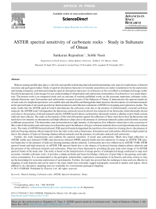 ASTER Spectral Sensitivity of Carbonate Rocks in Oman