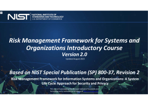 NIST RMF Course: Risk Management Framework for Systems