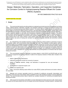 API 932-B: Corrosion Control in REAC Systems