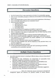 Chapter 2: Sustainability and Sustainability Reporting