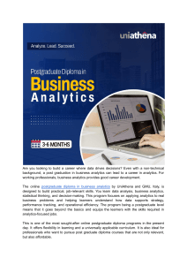 Postgraduate Diploma in Business Analytics | UniAthena & GMU