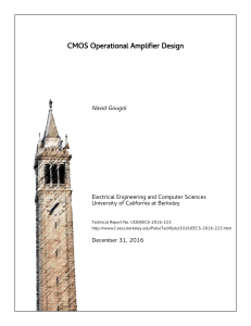 CMOS Operational Amplifier Design Technical Report