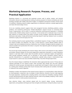 Marketing Research: Purpose, Process, Practical Application