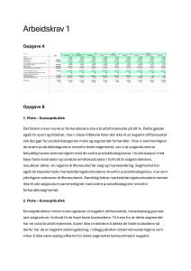 Arbeidskrav 1: Analyse af forretningseffektivitet