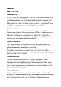 PESTEL-analyse af tekstilindustrien i Norge