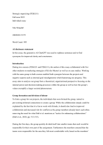 Group Dynamics and Organizational Theory: A Student Essay Analysis