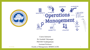 Operations Management: Capacity Planning Framework & Types