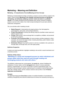 Marketing - Meaning and Definition