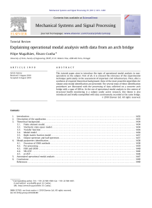 Operational Modal Analysis Tutorial: Arch Bridge Data