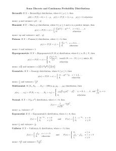 Probability Distributions: Formulas & Mean/Variance