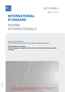 Norme IEC 61869-3:2011 pour les transformateurs inductifs de tension