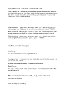 Java Conditional Statements and Switch Case Programming Exercise