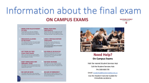 Western Sydney University Final Exam Information