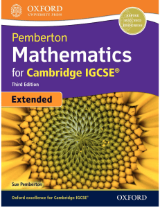 Pemberton Mathematics for Cambridge IGCSE Extended Textbook
