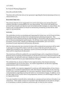 Financial Planning Engagement Letter