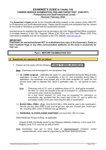 CSE-PPT Examinee's Guide 2024