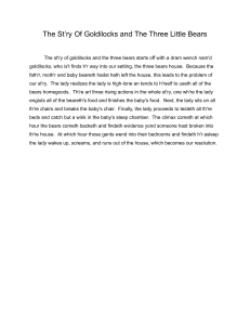 Goldilocks and the Three Bears Story