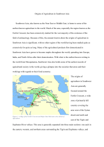 Origins of Agriculture in Southwest Asia: Fertile Crescent and Early Domestication