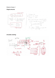 Lesson 1: Single Amounts & Annuities