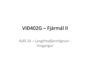 VI&ETH;402G &ndash; Fj&aacute;rm&aacute;l II, Kapitel 14: Introduktion til langfristet finansiering
