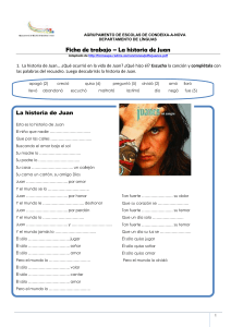 Ejercicios de pret&eacute;rito indefinido: La historia de Juan