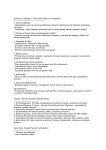 Human Resource Management Chapter 1 Summary