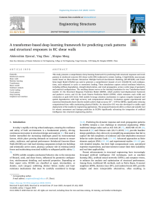 Transformer Deep Learning for RC Shear Wall Crack Prediction